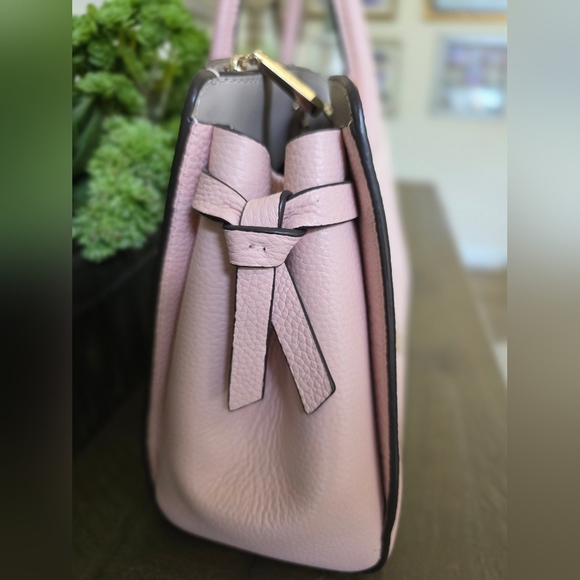 Kate Spade Mini Knott Leather Satchel/Crossbody In Mochi Pink - Picture 6 of 11